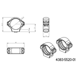 30mm montageringen | tweedelige picatinny-basis met QD-hendels 