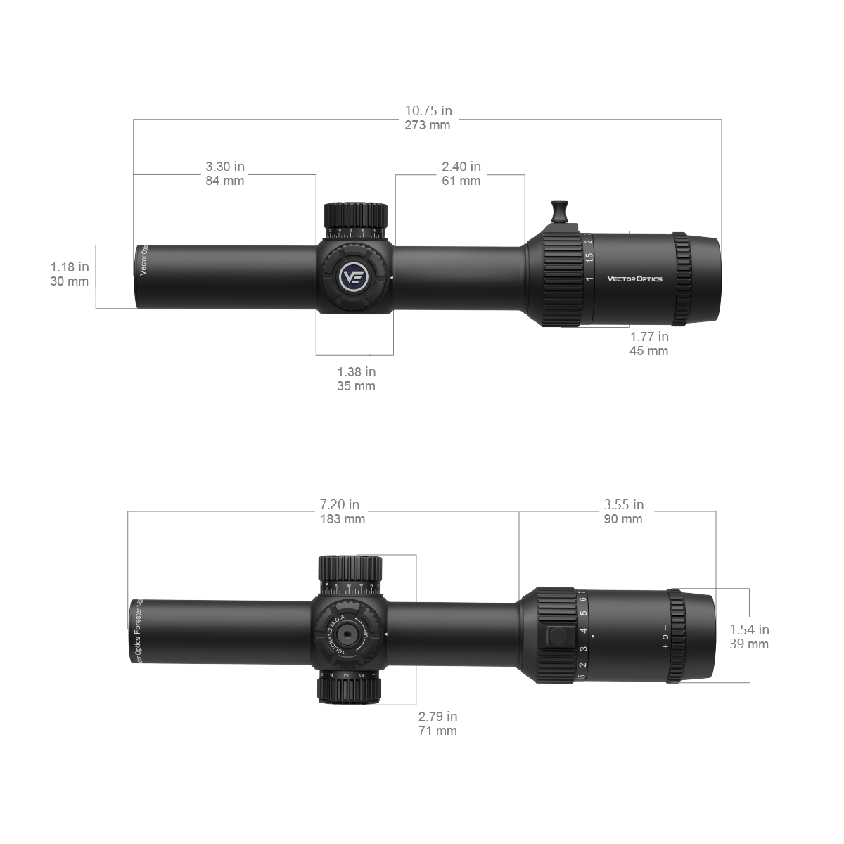 Vector Optics Boswachter 1-8x24 SFP richtkijker 