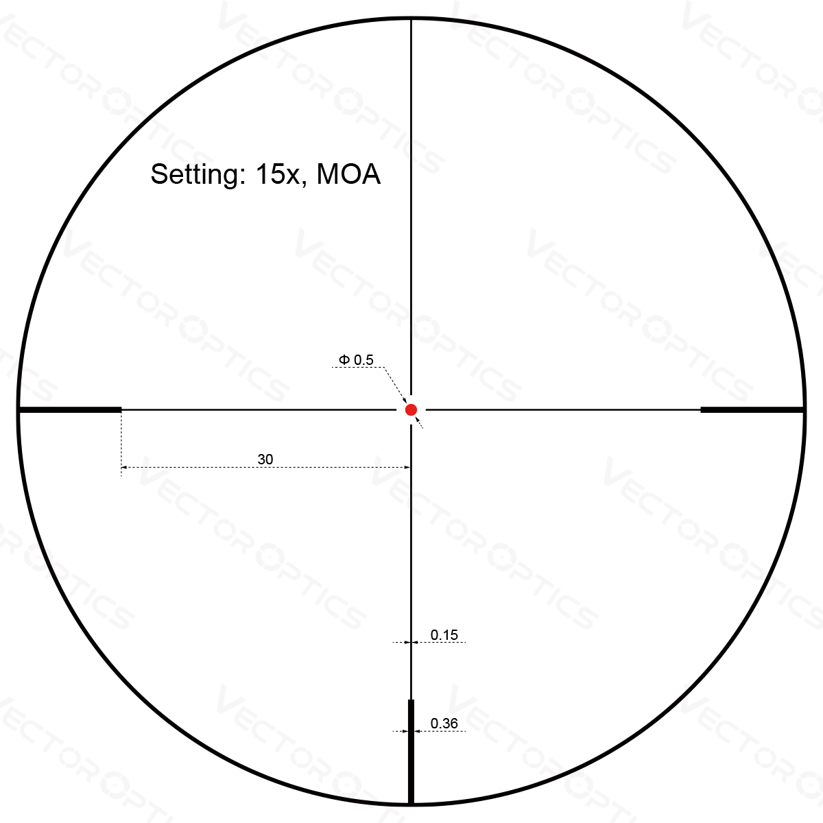 Vector Optics Forester 3-15x50SFP richtkijker 